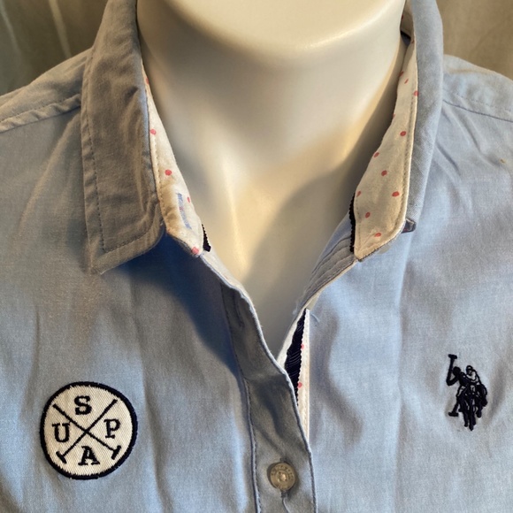 LAST CHANCE! American Polo Association Blue Shirt Dress - Picture 4 of 8